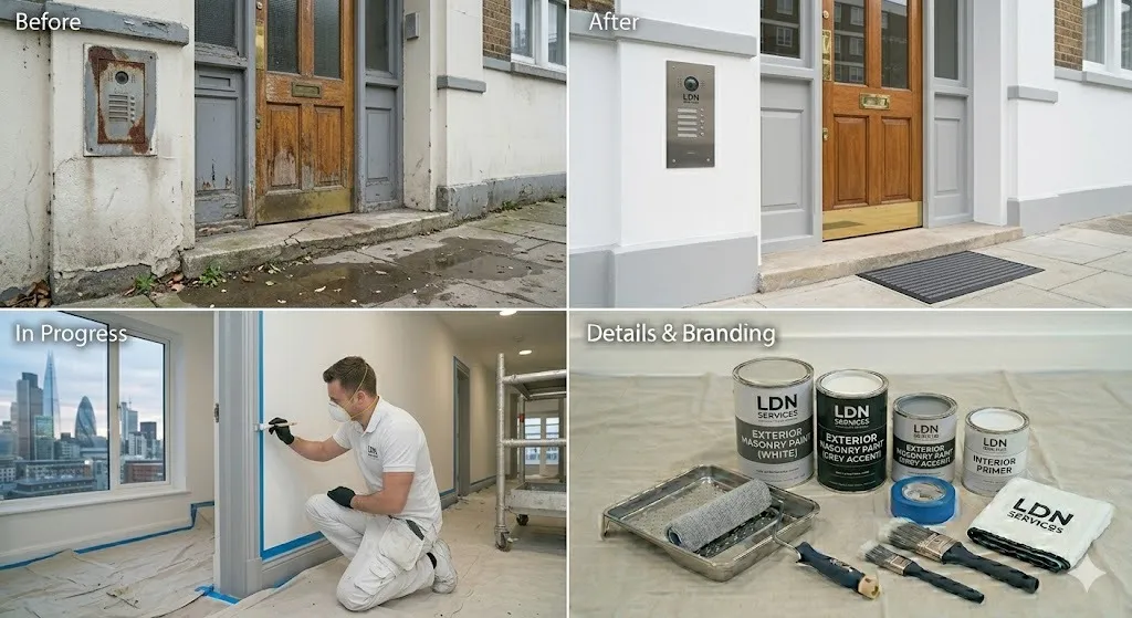 Communal Entrance Painting service in London Borough of Hammersmith and Fulham - Fulham Painters