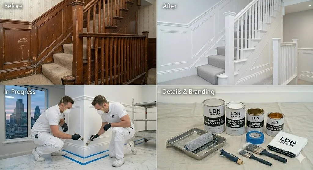Woodwork Painting service in London Borough of Hammersmith and Fulham - Fulham Painters